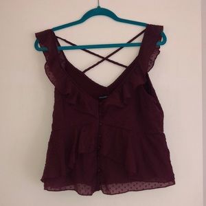 Abercombie & Fitch Ruffe Tank Top
